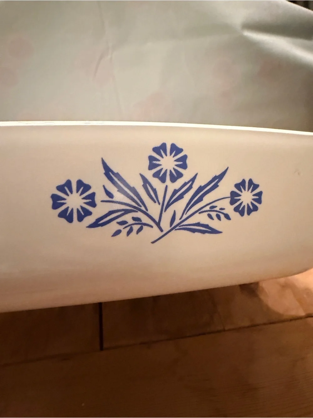 Vintage Blue Floral Casserole Dish